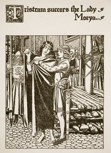 Tristram secourt la Dame Moeya, illustration de 